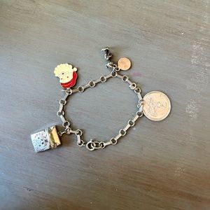 Sterling silver bracelet and charms